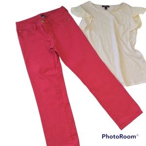 Apt. 9 Straight Leg Pink Crop Jeans Size 2